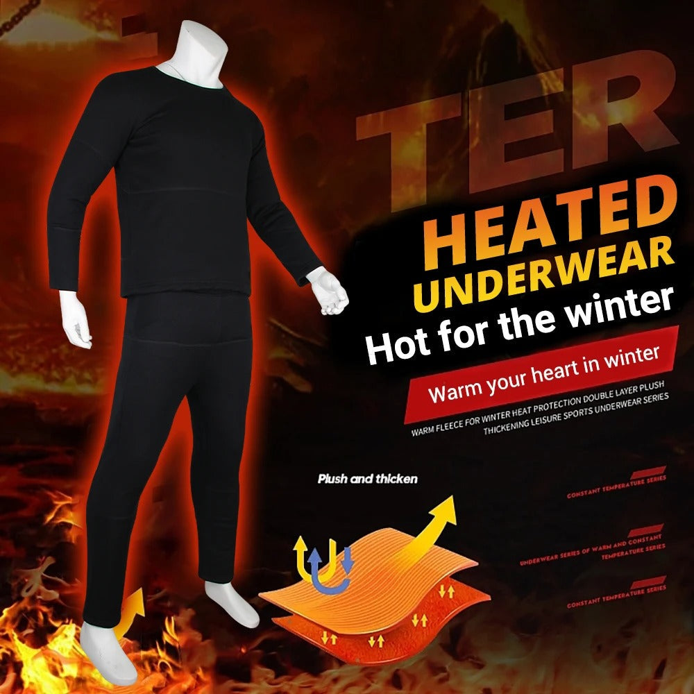 Lisslune | Thermal Heated Underwear – Best Rechargeable Heated Clothing UK for Men & Women, Winter Base Layer Comfort