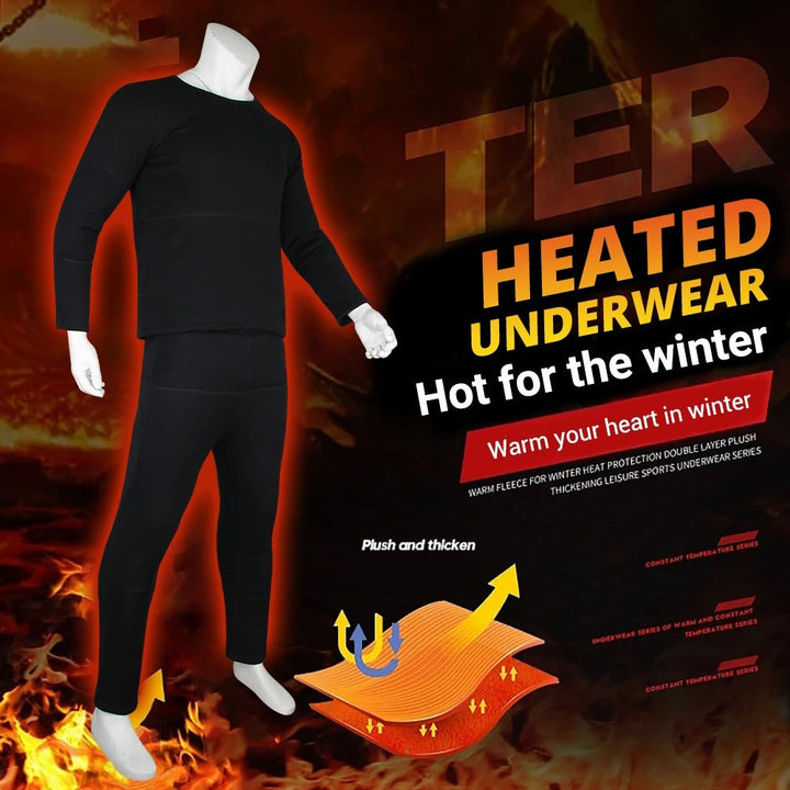 Lisslune | Thermal Heated Underwear – Best Rechargeable Heated Clothing UK for Men & Women, Winter Base Layer Comfort