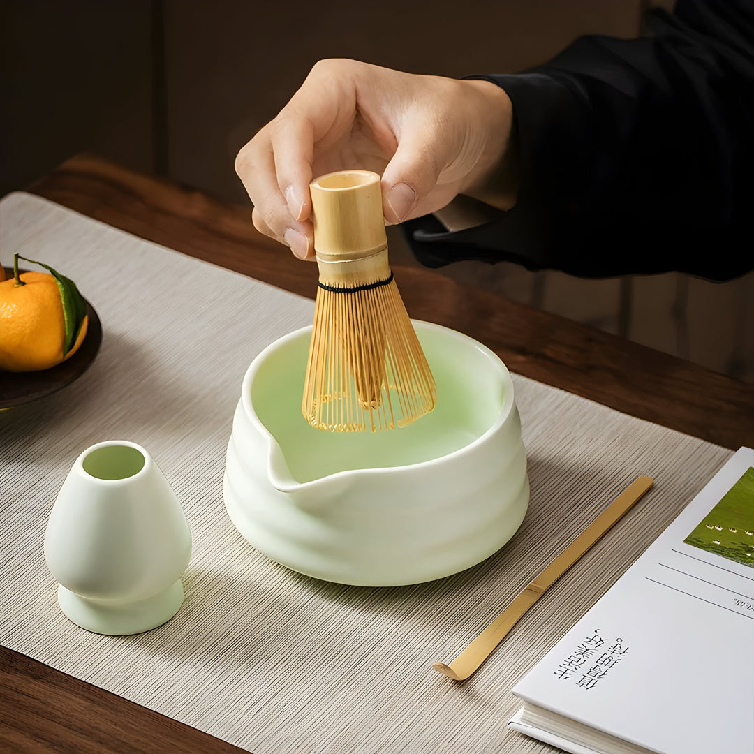 Lisslune | Matcha Ceramic Set – Traditional Japanese Tea Set for Relaxing & Mindful Moments