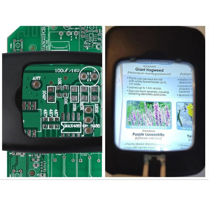 Lisslune | Full Page Magnifying Glass with Light & Stand | Reading Aid for the Elderly
