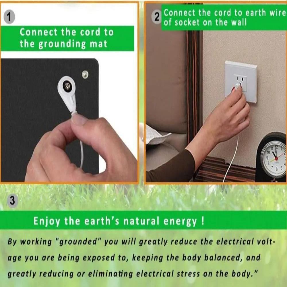 Lisslune | Grounding Pad Earthing Mat - UK Plug for Sleep Aid with Silver Thread Technology
