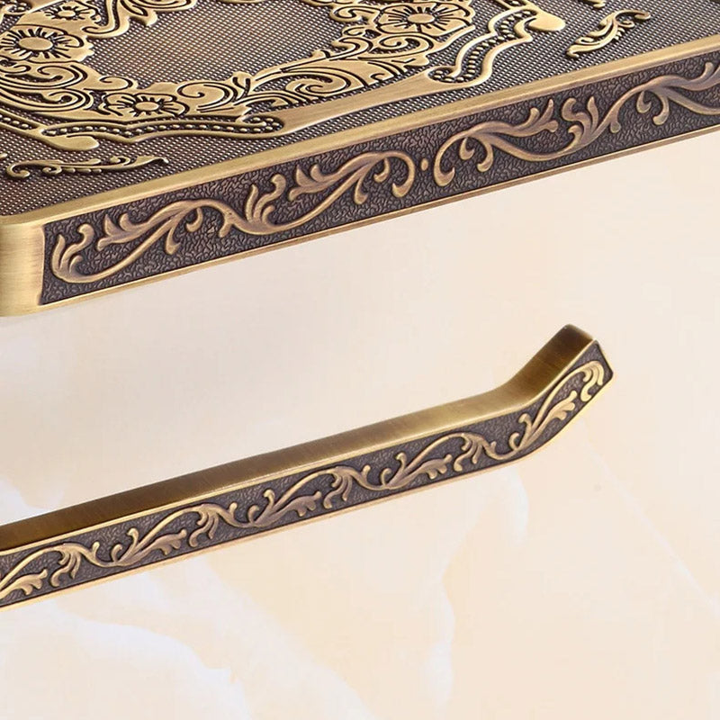 Lisslune | RegalHold - Toilet paper holder in antique style with shelf