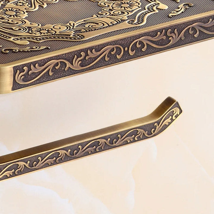 Lisslune | RegalHold - Toilet paper holder in antique style with shelf