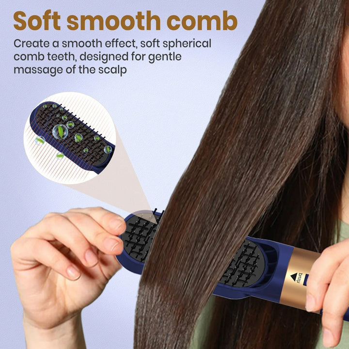 Lisslune | Glossify 5-in-1 Hair Styler | 1000W Hot Air Brush with Ionic Technology