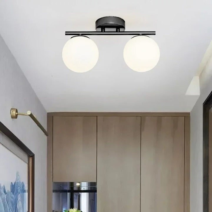 Lisslune | Ceiling light in Nordic style made of glass – Elegant white sphere for any room