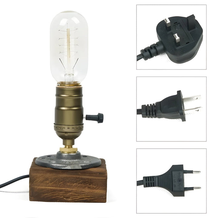 Lisslune | Industrial antique light bulbs table lamp