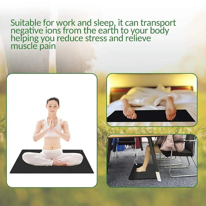 Lisslune | Grounding Pad Earthing Mat - UK Plug for Sleep Aid with Silver Thread Technology