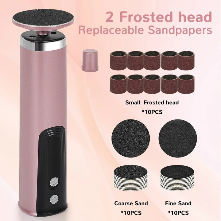 Lisslune | 2-in-1 Electric Foot & Hand Care Tool | Callus Remover & Nail Polisher for At-Home Pedicures