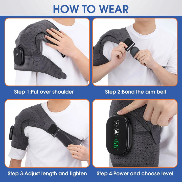 Lisslune | Adjustable Shoulder Heat Massager for Posture improvement & Tension Reduction