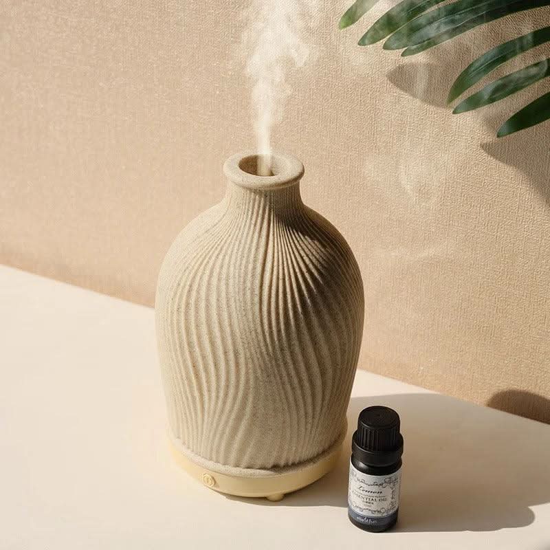 Lisslune | Boho Vase Essential Oil Humidifier – Polyresin Ultrasonic Diffuser