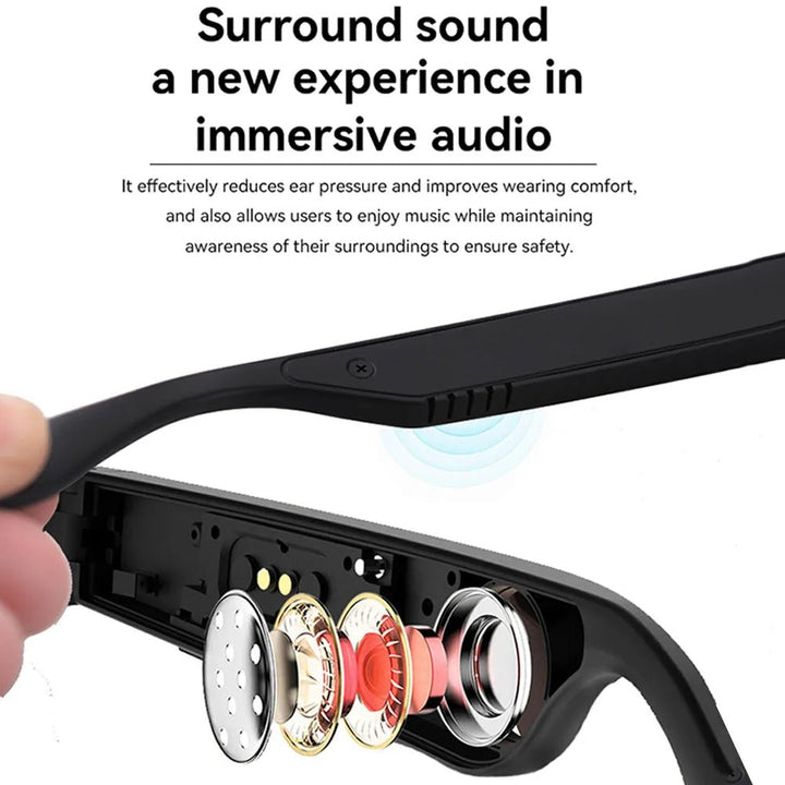 Lisslune | Smart Glasses with Blue Light Filter | Waterproof, Bluetooth Call & Music Functionality for Everyday Use