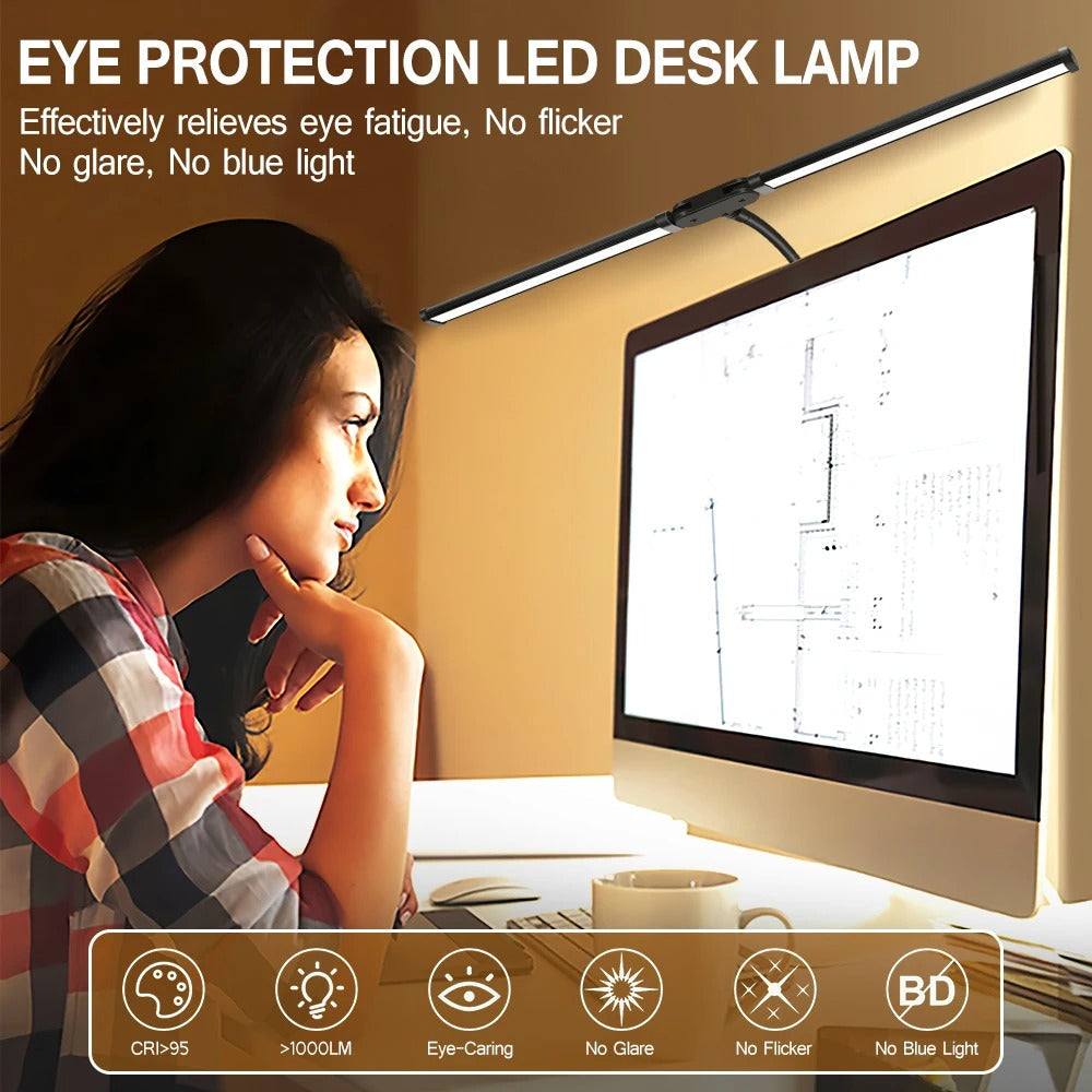 Lisslune | Double-Head LED Desk Lamp | Lighting Solution for Study, Work & Office Use