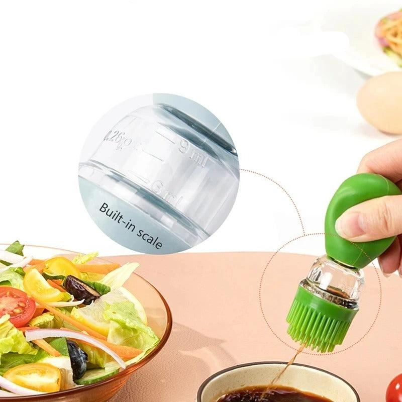 Lisslune | Oil dispenser with silicone brush – Precise dosing & Easy application for cooking & grilling
