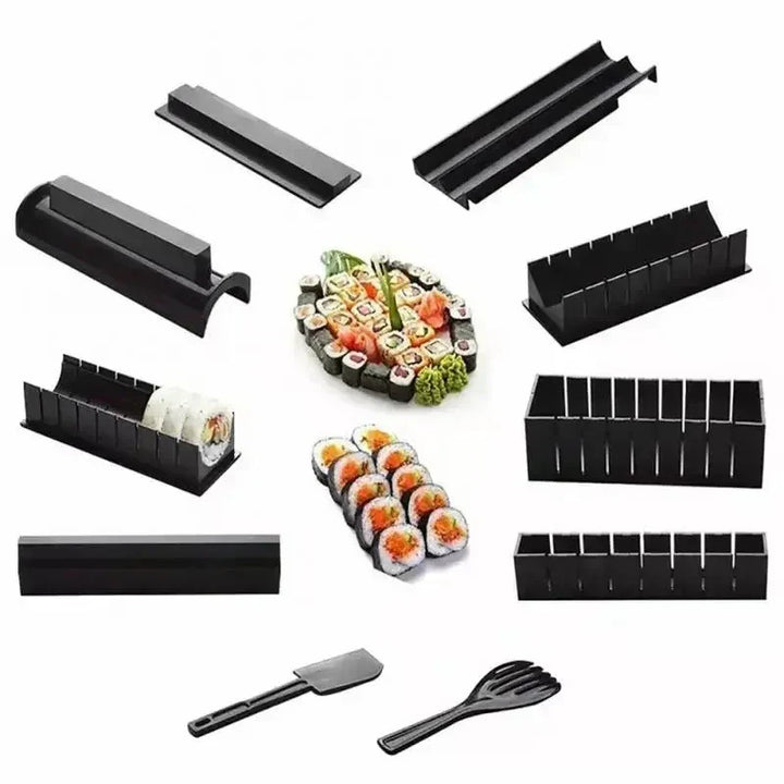 Lisslune | Sushi Rolls and Cutting Set – Practical Sushi Kit with Templates and Accessories