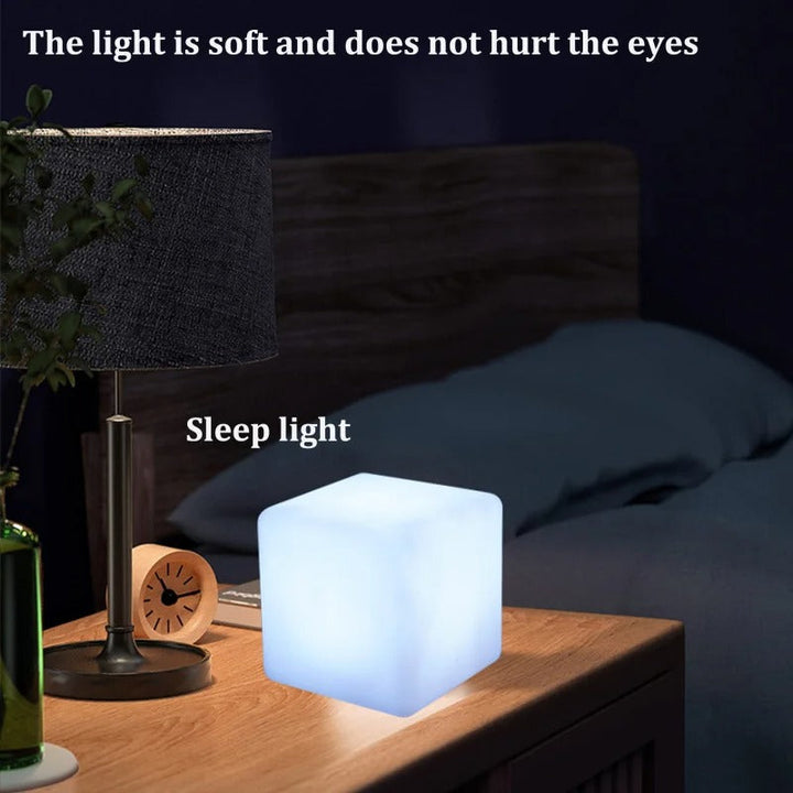 Lisslune | LED Cube Lamp - Modern Square Lamp with Ambient Lighting