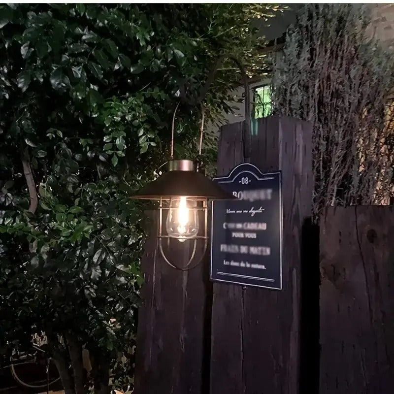Lisslune | Hadleigh Hanging Solar Wall Light - Stylish Solar Lantern for Outdoor Spaces