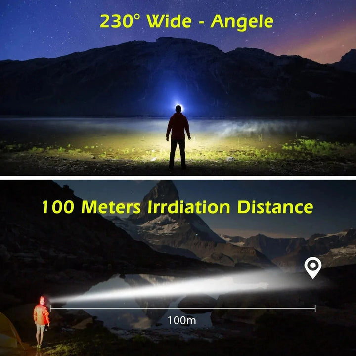 Lisslune | Rechargeable  LED Head Torch for Running, Biking, and Outdoor Adventures