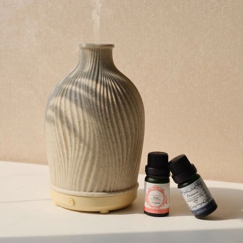 Lisslune | Boho Vase Essential Oil Humidifier – Polyresin Ultrasonic Diffuser