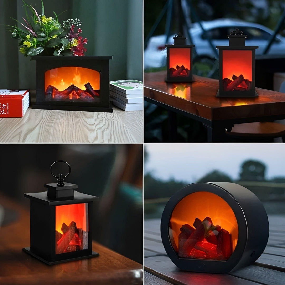 Lisslune | RadiantFlame LED Lantern – Realistic Flame Table Lamp for Cosy Ambient Lighting
