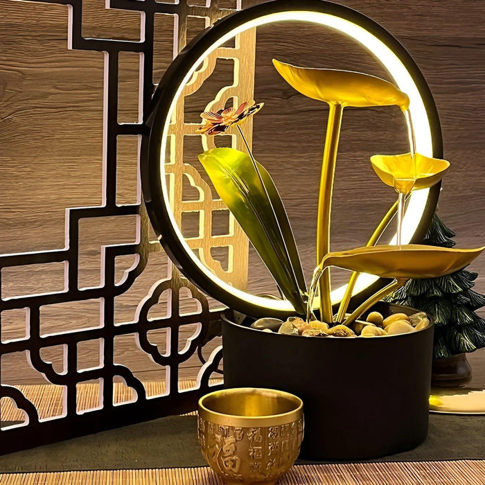 Lisslune | GlowCascade - soothing waterfall table lamp