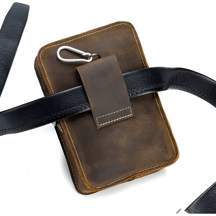 Lisslune | Vidal Bag – Functional Leather Waist Bag for Men with Adjustable Strap and Multi-Pocket Design
