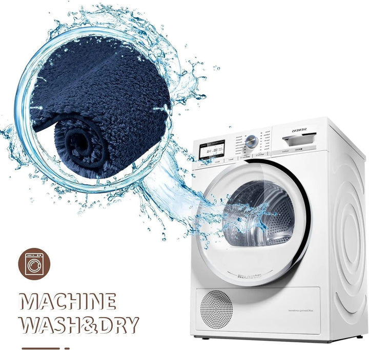Lisslune | Thickened Plush Anti-Slip Bathroom Mat | Super Absorbent, Durable & Machine Washable for Shower, Sink & Toilet Use