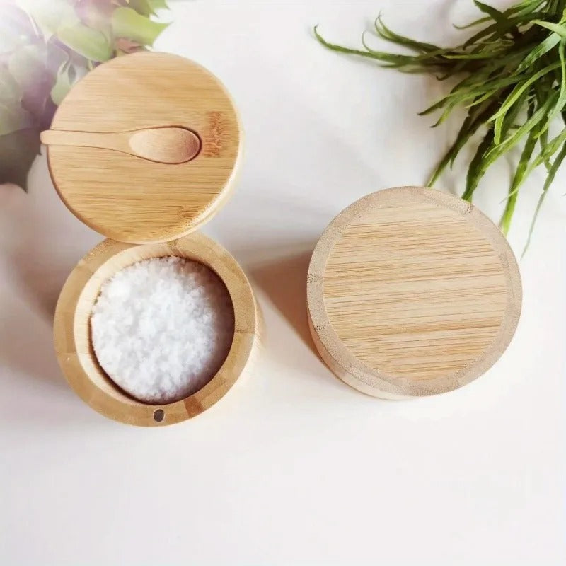 Lisslune | KruidenKompakt – Bamboo spice jar with spoon and magnetic lid