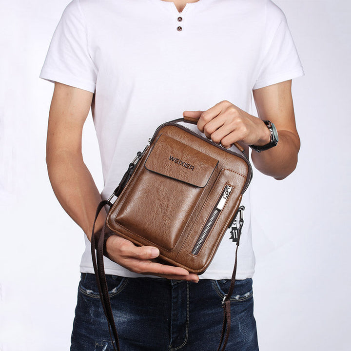 Lisslune | Luxury Shoulder Bag for Men – PU Leather Crossbody Satchel with Adjustable Strap