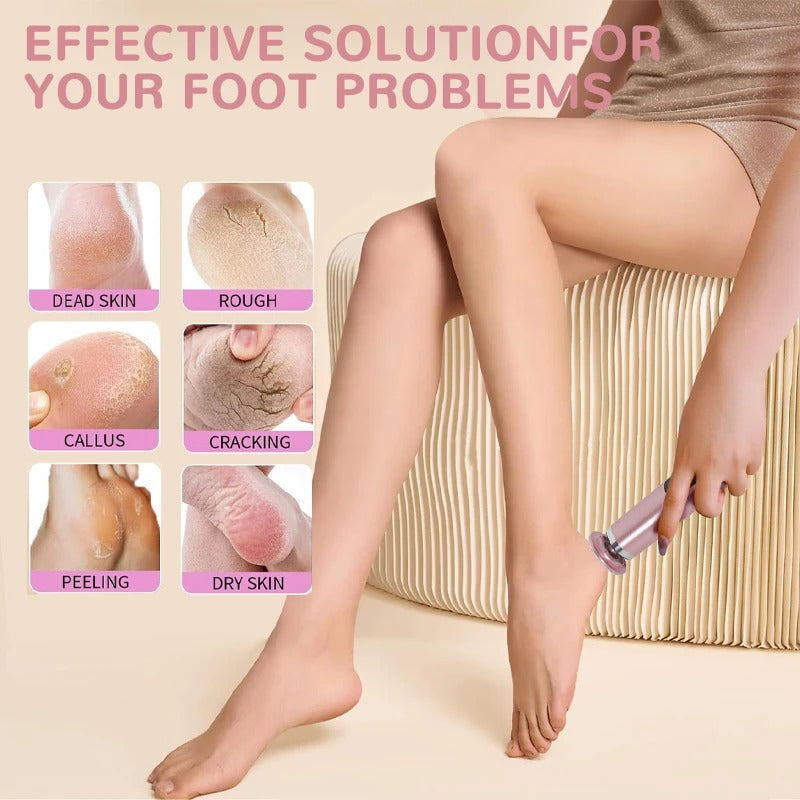 Lisslune | 2-in-1 Electric Foot & Hand Care Tool | Callus Remover & Nail Polisher for At-Home Pedicures