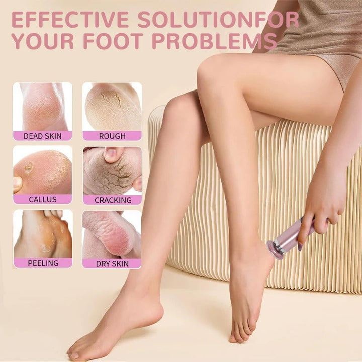 Lisslune | 2-in-1 Electric Foot & Hand Care Tool | Callus Remover & Nail Polisher for At-Home Pedicures