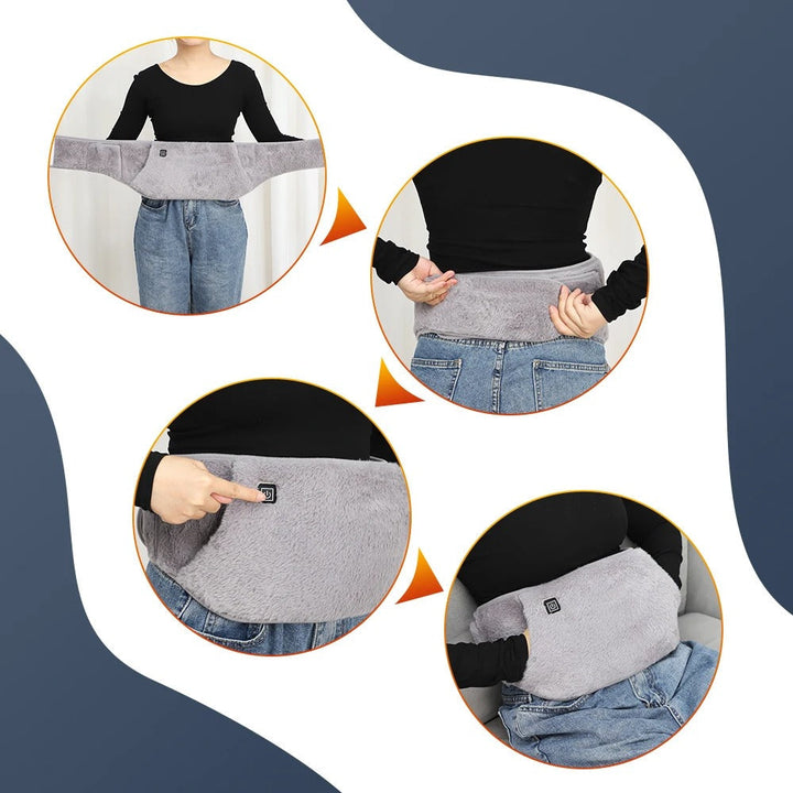 Lisslune | USB Rechargeable Hand & Waist Warmer | Soft Velvet, 3 Heat Settings & Portable for Home, Office & Outdoor Use