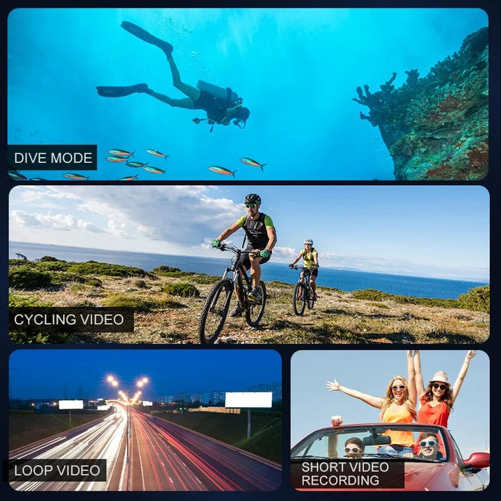 Lisslune | 4K Ultra HD Sport Pro Camera - Wifi Enabled and Waterproof for Vlogging and Outdoor Sports