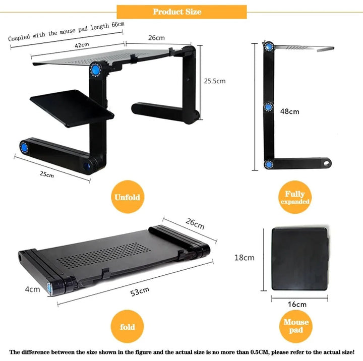 Lisslune | Adjustable Laptop Stand for Couch & Bed | Comfortable Workstation