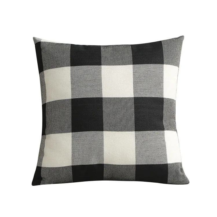Lisslune | Cozy Checked Cushion Cover in Country Style – Autumn Plaid (1+1 FREE)