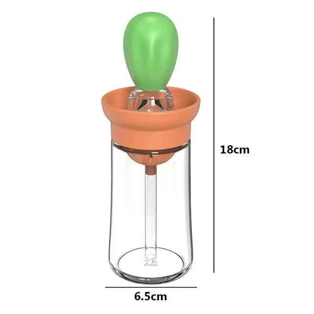 Lisslune | Oil dispenser with silicone brush – Precise dosing & Easy application for cooking & grilling