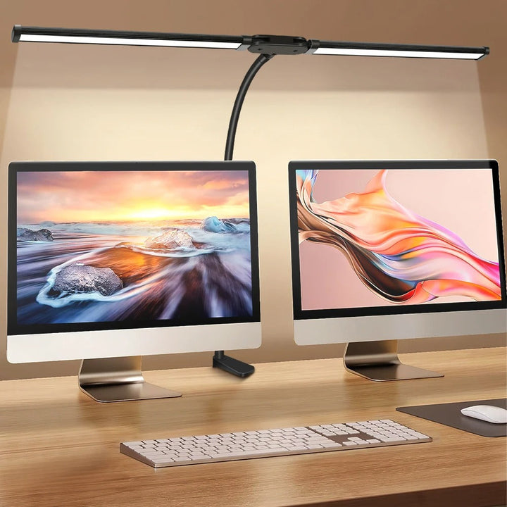 Lisslune | Double-Head LED Desk Lamp | Lighting Solution for Study, Work & Office Use