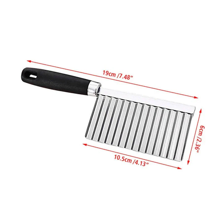 Lisslune | Stainless Steel Vegetable Knife – Wavy Knife for Fries & Vegetables