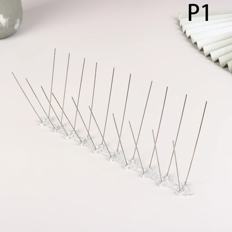 Lisslune | 1PC Stainless Steel Pigeon Spikes And Bird Repeller Deterrent 25cm Balcony Anti-bird Repellent Thorn Nail Kit Pest Control