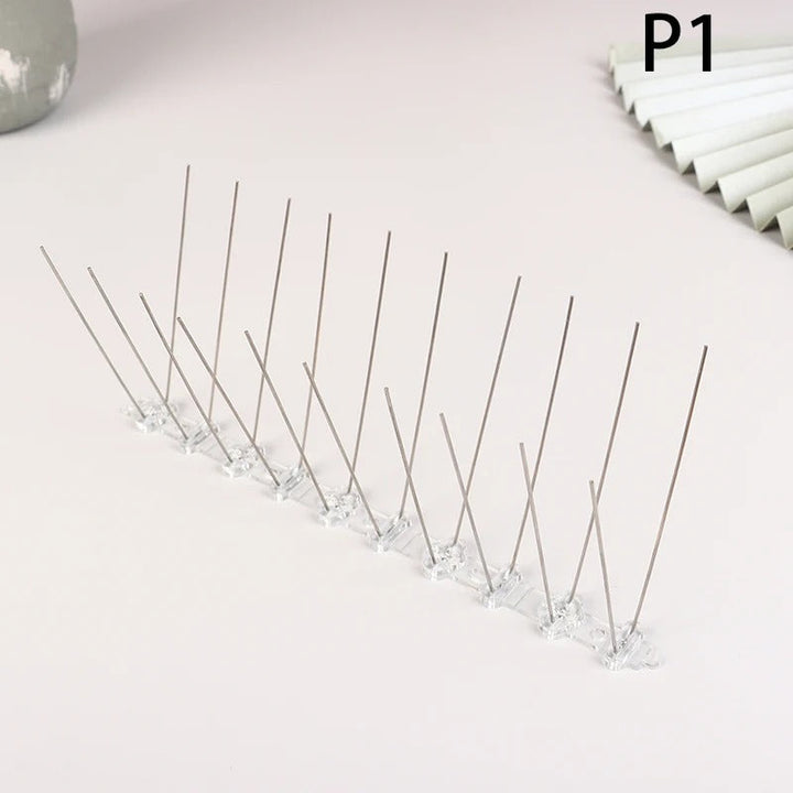 Lisslune | 1PC Stainless Steel Pigeon Spikes And Bird Repeller Deterrent 25cm Balcony Anti-bird Repellent Thorn Nail Kit Pest Control