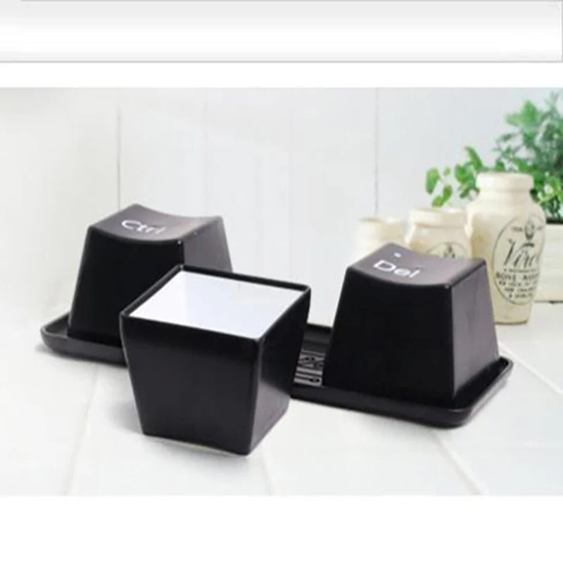 Lisslune | 3pcs/Set Ctrl ALT DEL Keyboard  Tea Cup Container
