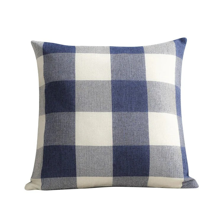 Lisslune | Cozy Checked Cushion Cover in Country Style – Autumn Plaid (1+1 FREE)