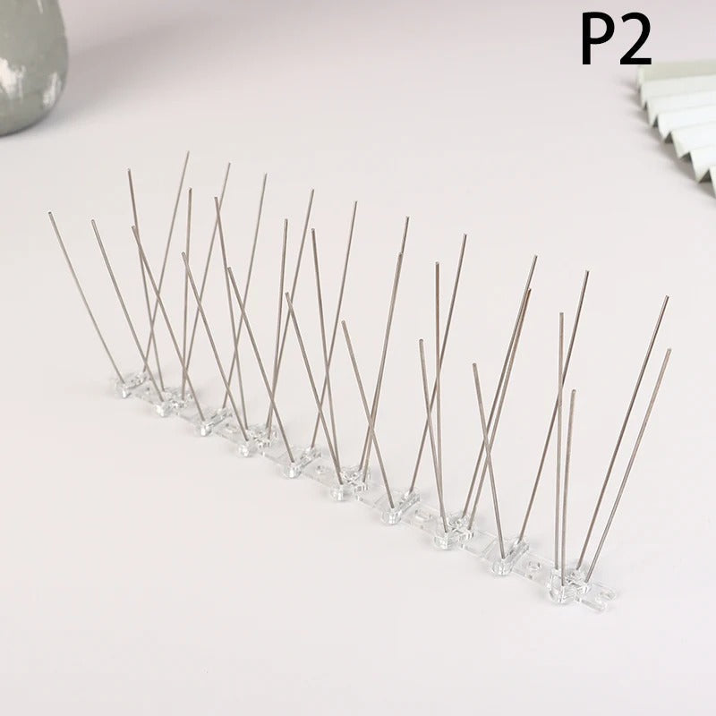 Lisslune | 1PC Stainless Steel Pigeon Spikes And Bird Repeller Deterrent 25cm Balcony Anti-bird Repellent Thorn Nail Kit Pest Control