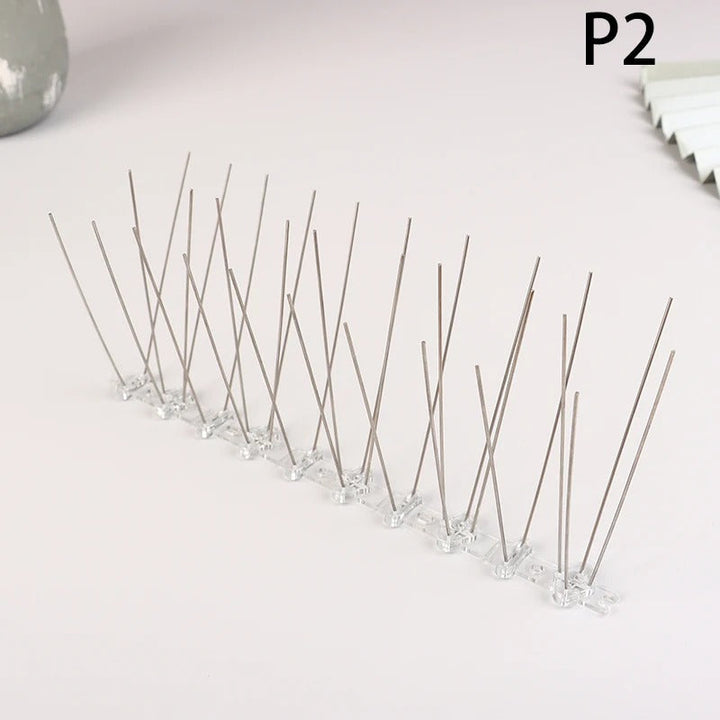 Lisslune | 1PC Stainless Steel Pigeon Spikes And Bird Repeller Deterrent 25cm Balcony Anti-bird Repellent Thorn Nail Kit Pest Control