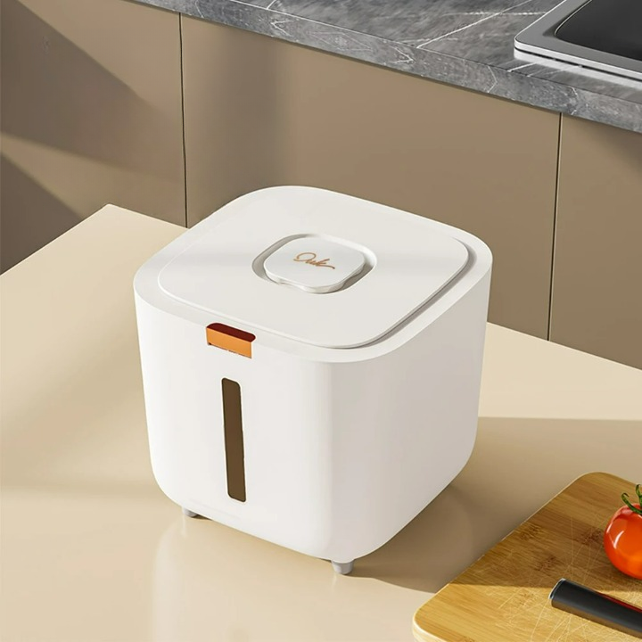 Lisslune | VoorraadKlik – Airtight dispenser box with measuring cup for rice and grains (5 or 10 kg)