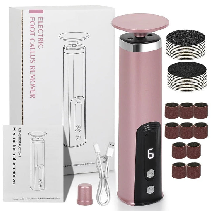 Lisslune | 2-in-1 Electric Foot & Hand Care Tool | Callus Remover & Nail Polisher for At-Home Pedicures