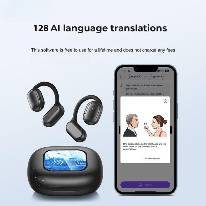 Lisslune | SmartSpeak AI Translator Earbuds – Real-Time Language Translation, High-Fidelity Audio, Bluetooth 5.2