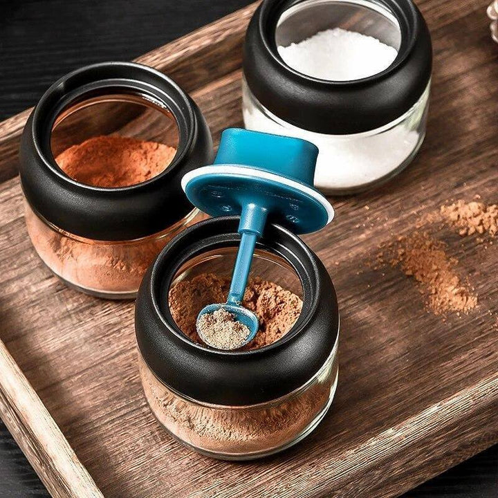 Lisslune | Salt and Pepper Seasoning Organizer Spice Jars