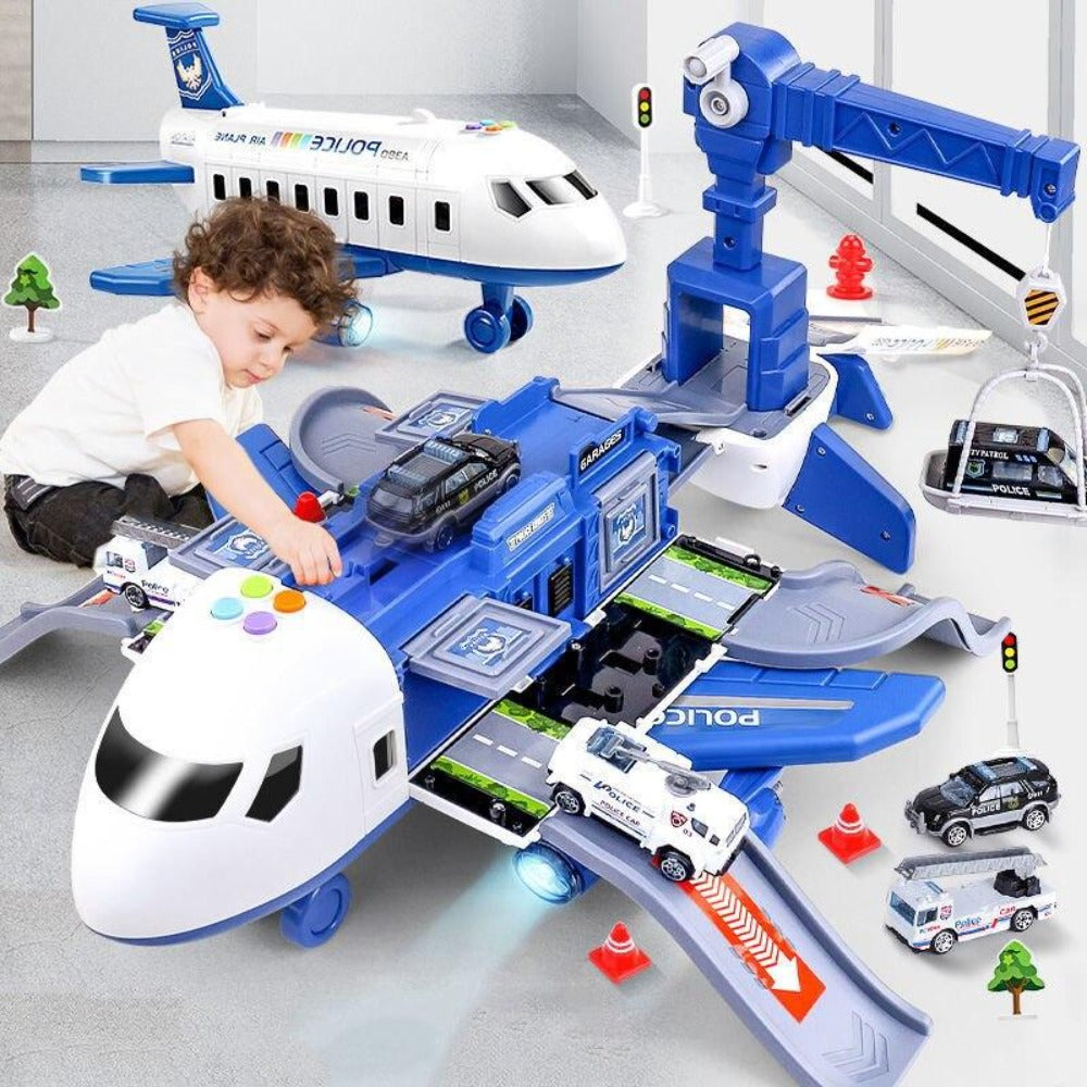 Lisslune | SkyExplorer Airplane Playset – 20-piece Roleplay & Building Set for Children