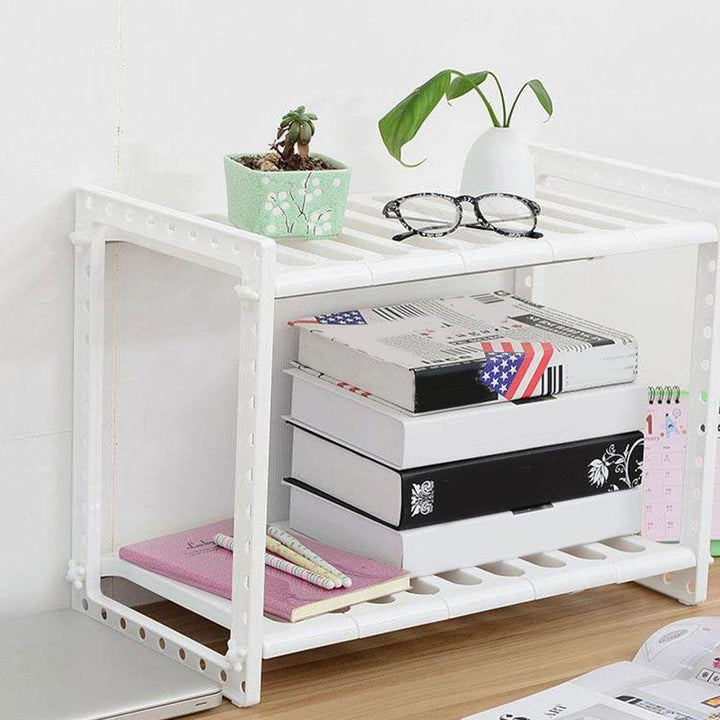 Lisslune | Adjustable Double Layer Kitchen Dish Storage Rack