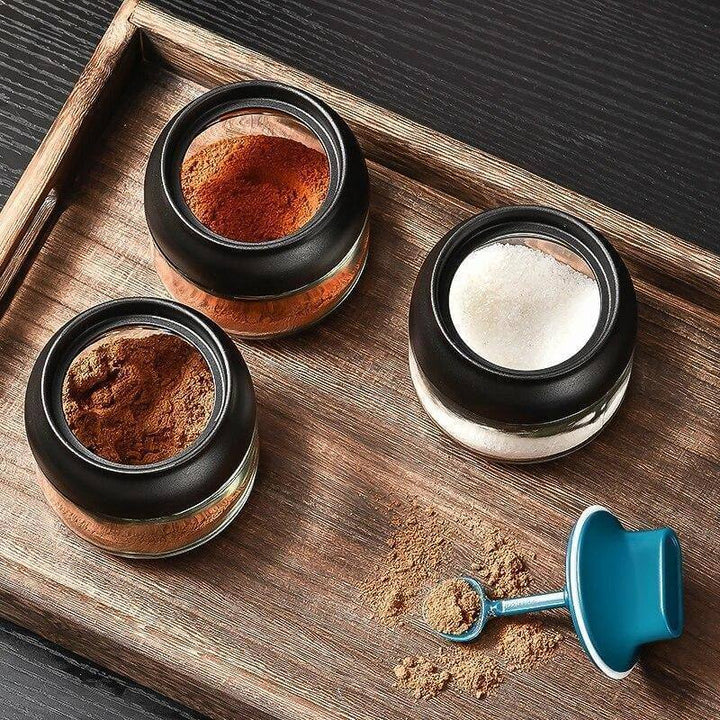 Lisslune | Salt and Pepper Seasoning Organizer Spice Jars